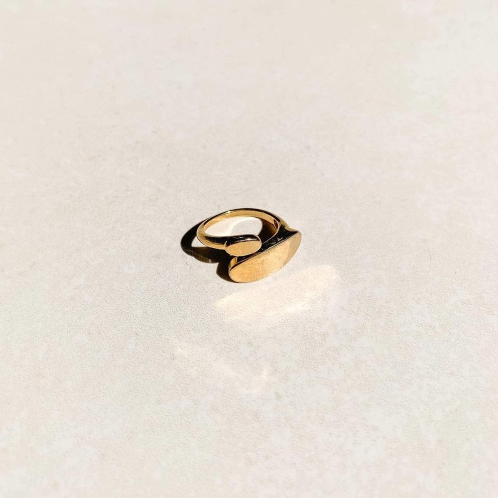 18K Gold Plated Vintage-Style Ring